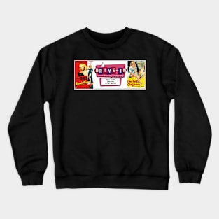 Drive-In Double Feature - Blonde Sinner & One Girl's Confession Crewneck Sweatshirt